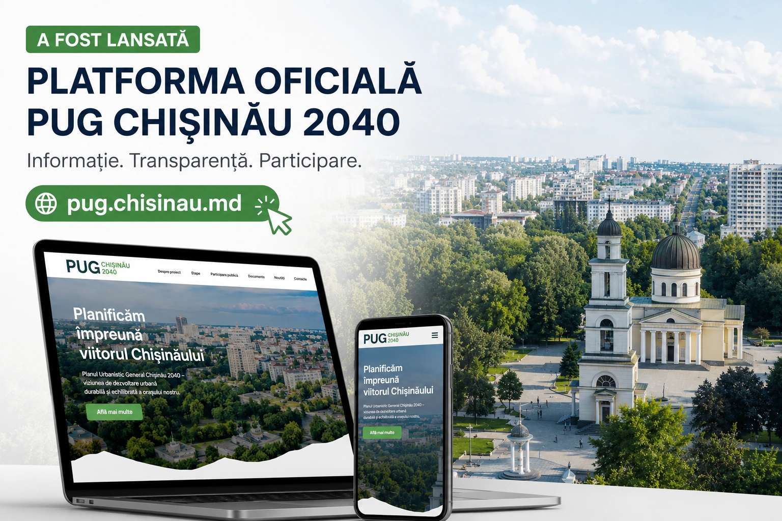 A fost lansată platforma web oficială PUG Chișinău 2040